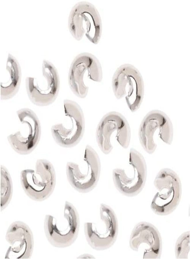 SIJCM Crimp Bead Covers,3mm,200 Pcs,Silver Tone - Image 2
